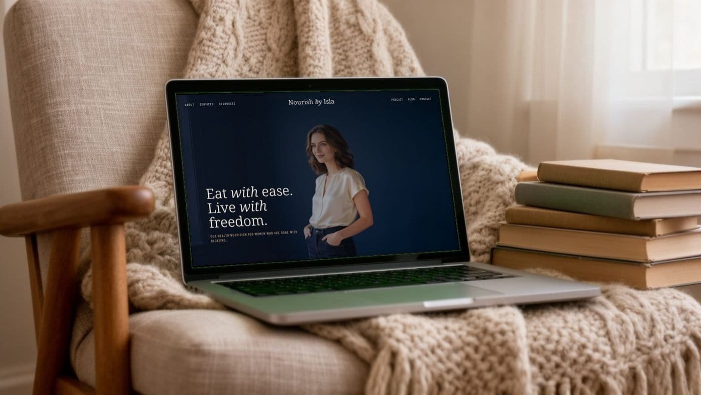 The Isla Fraser design on a laptop