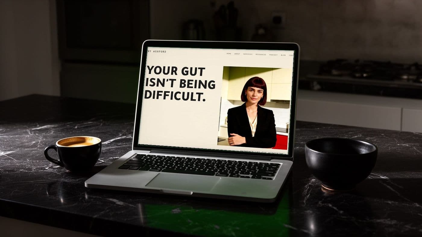The Romy Ashford design on a laptop