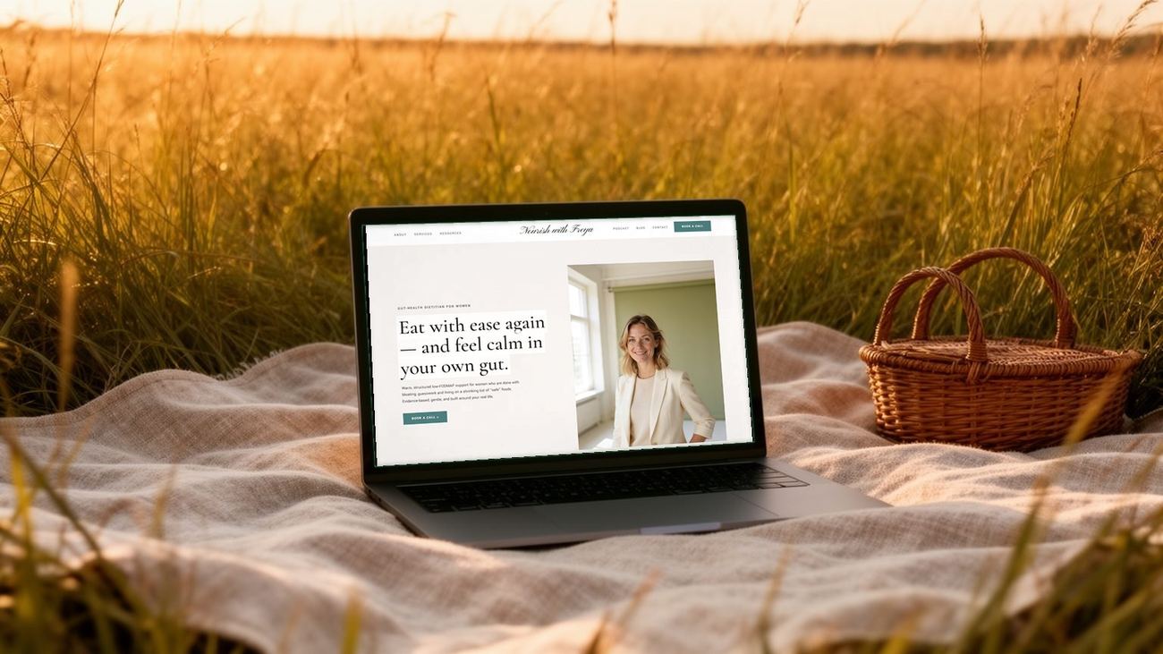The Freya Lindholm design on a laptop
