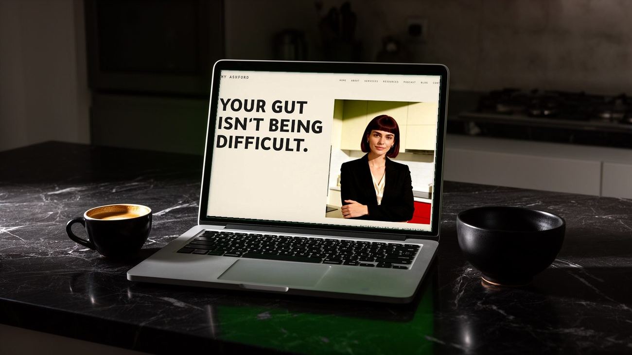 The Romy Ashford design on a laptop